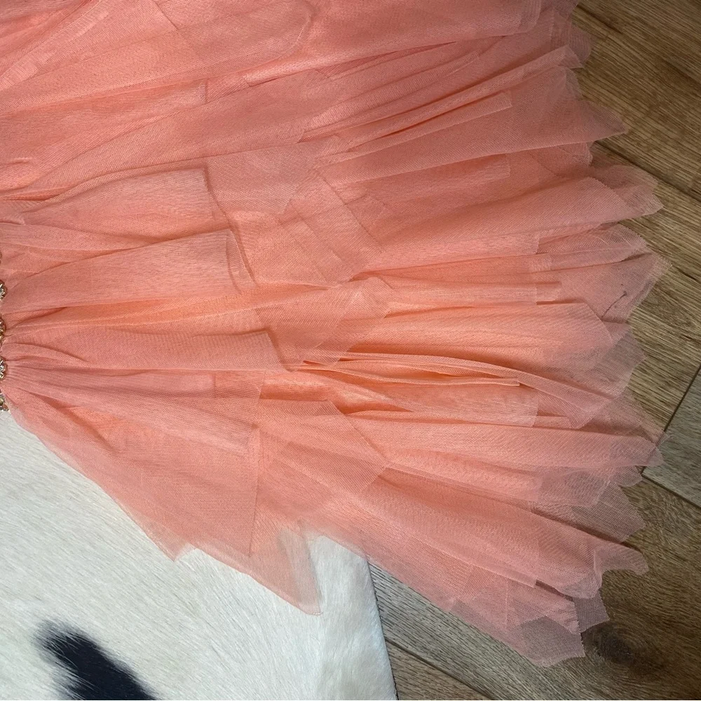 American Princess dress ball gown layered tulle, bling, lace, and sparkles - Picture 4 of 7